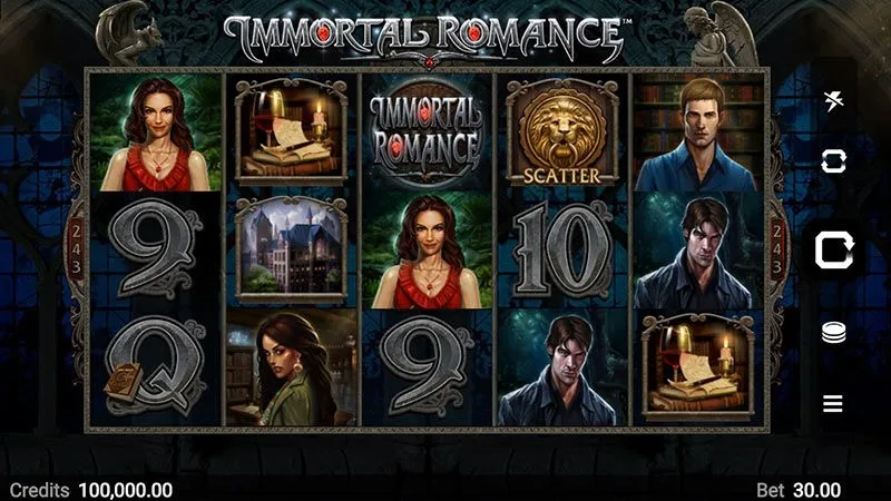 Immortal Romance pokie gameplay screenshot